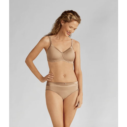 Amoena Lara Satin Wire Free Bra 32AA/10AA  Nude