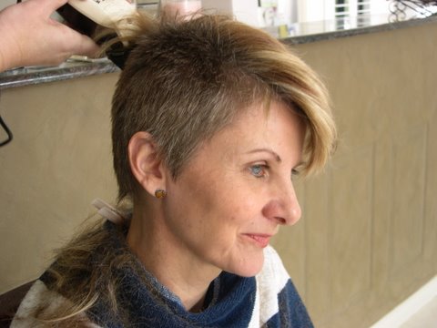 Cutting my hair prior to chemo