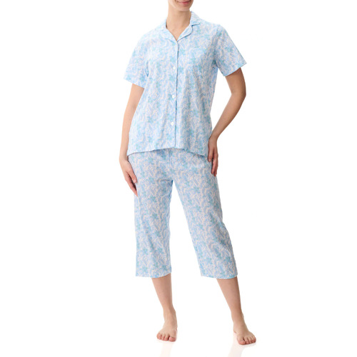 Dallas Capri Pyjama Blue/Mint