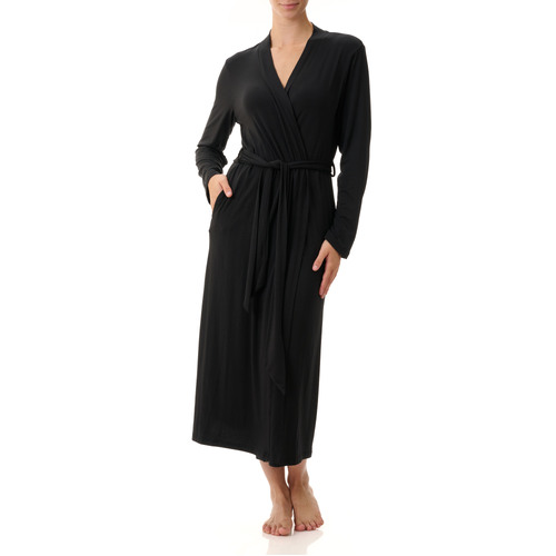 Mid wrap gown - Black