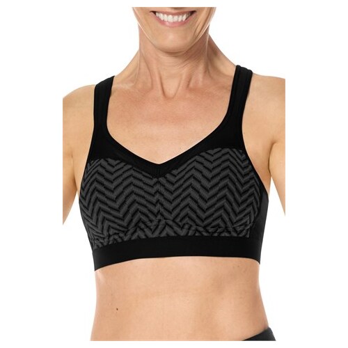 Jolie Mastectomy Non-Wired Sports Bra black/grey 