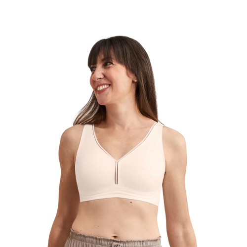 Wave Flow Mastectomy Soft Cup Bra Satin Rose 