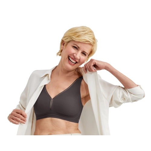 Wave Flow Mastectomy Soft Cup Bra Anthracite 