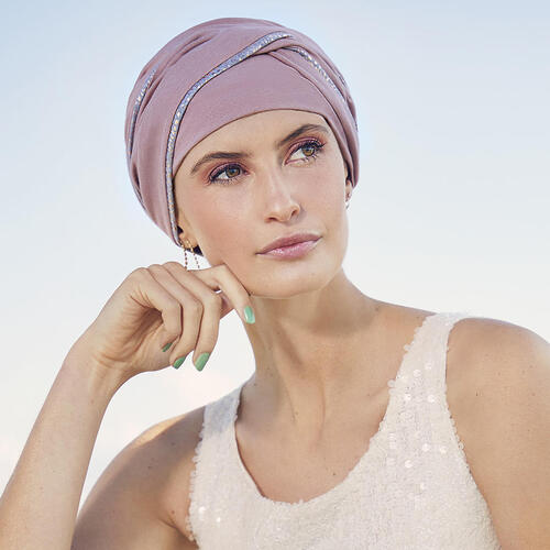 Viva Emmy Rose Turban with Foil Piping