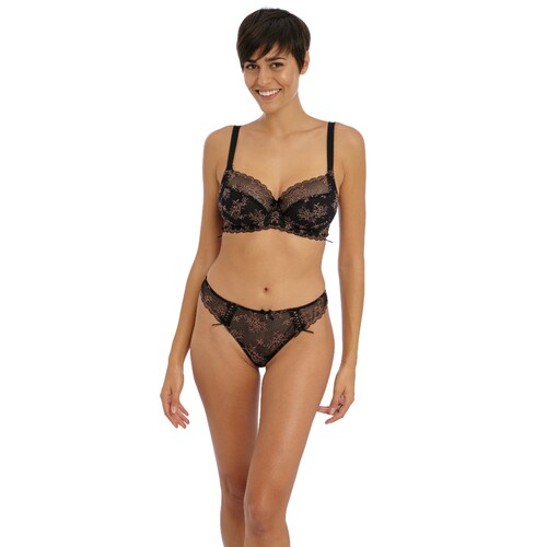 Freya Offbeat Decadence Underwire Side Support Bra Black