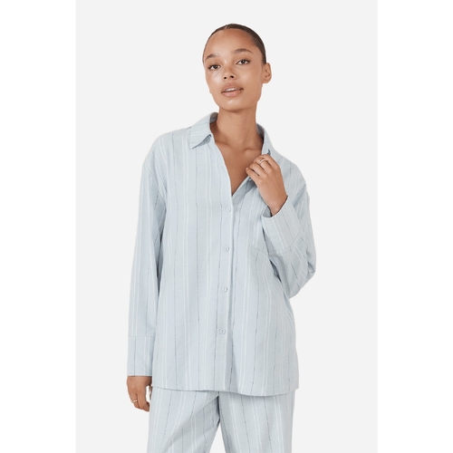 Amelie Stripe Cotton Long Pyjama set