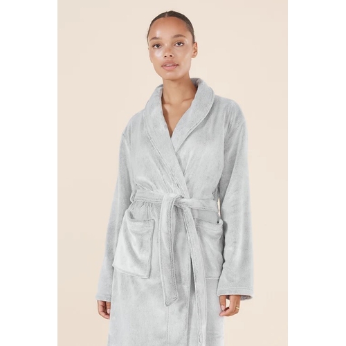 Desire Grey Long Plush Robe