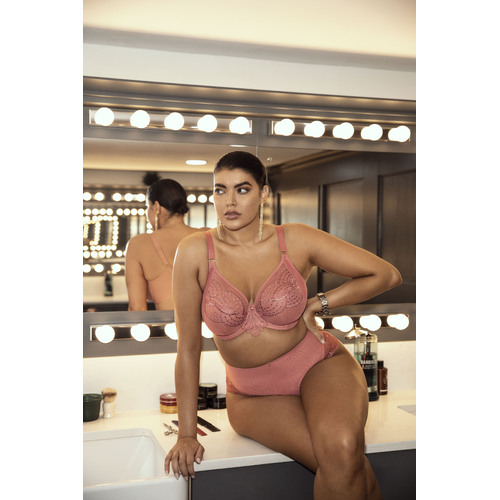 Priya Underwire Plunge Bra Rosegold 