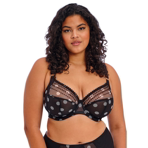 Elomi Matilda Black Dot Underwire Plunge Bra