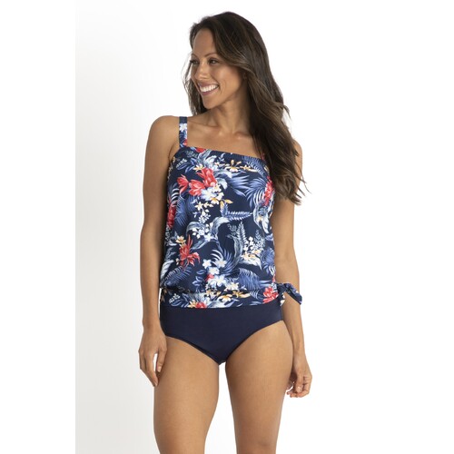 Travel Bandeau Blouson Singlet - Navy 