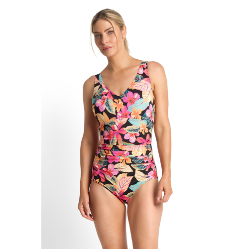 Phuket F/G Multi Ruched Swimsuit - Black 