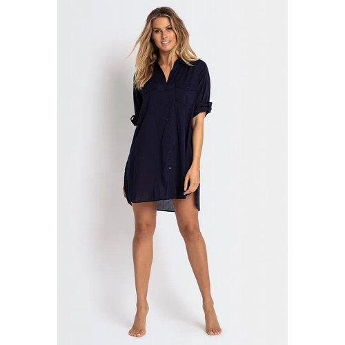 Classic Longline Shirt - Ink 