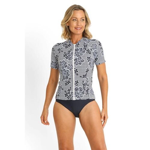 Tunsley Short Sleeve Rash Vest - Navy 