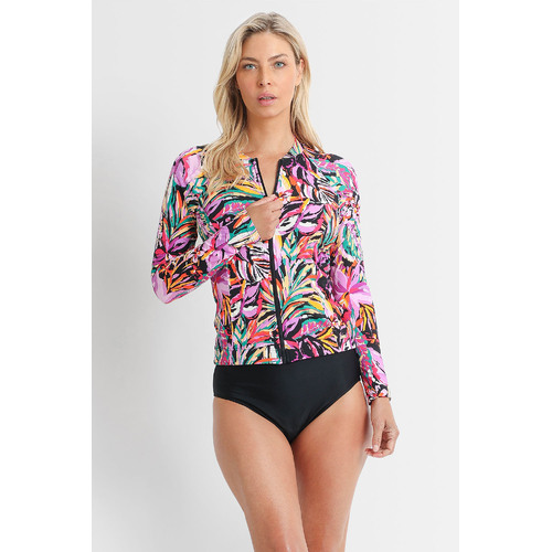 Festival Long Sleeve Mastectomy Rashie - Black 
