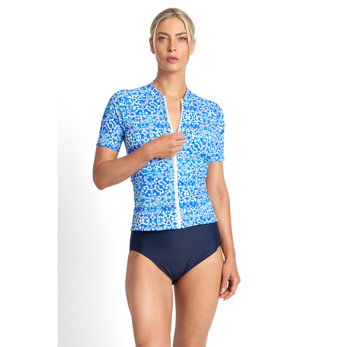 Bazaar Short Sleeve Mast Rashie - Blue
