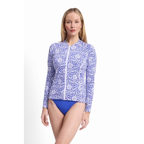 Destiny Long Sleeve Mastectomy Rashie - Cobalt 