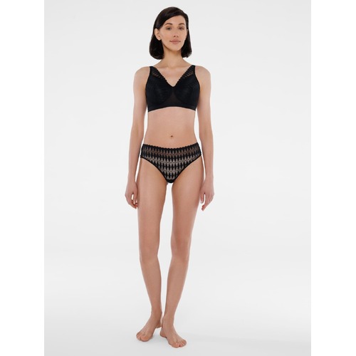 Flat Lace Brief - Black