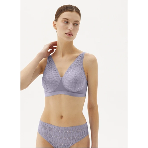 Mastectomy Padded Soft Cup Bra Lavender 