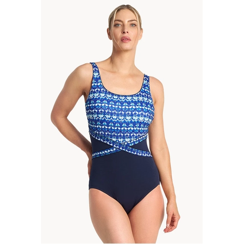 Dynasty Splice Mastectomy Swimsuit - Navy 