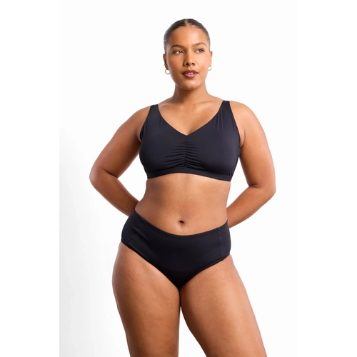 Basix F/G Ruched Swim Bra - Black