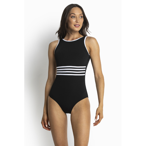 Pool High Neck Mastectomy 1Pc - Black 