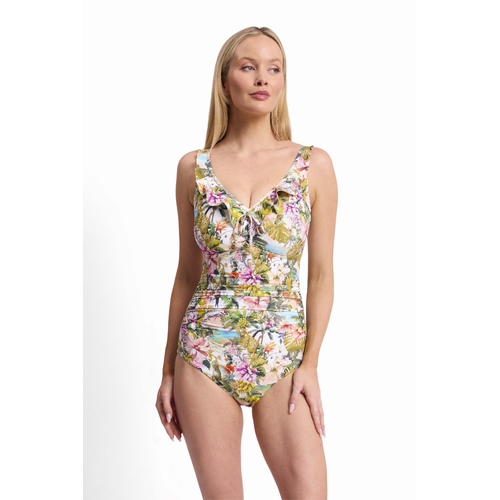White Lotus E/F Frill Swimsuit - White 