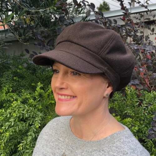 Felt Look Baker Cap